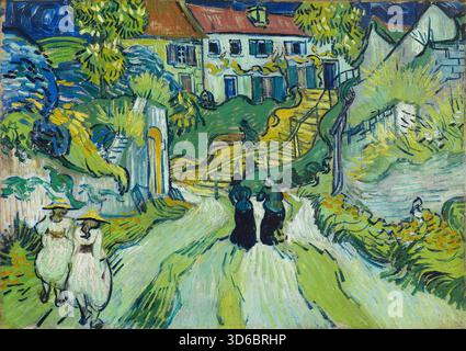 'Treppenhaus bei Auvers (1890). Vincent van Gogh (Niederländisch, 1853-1890)" Stockfoto