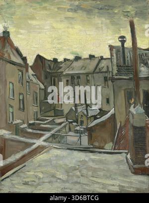 Häuser von hinten gesehen (1885 - 1886). Vincent van Gogh (Niederländisch, 1853-1890)" Stockfoto