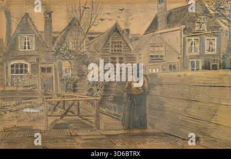 Häuser aus dem hinteren Fenster von Siens Mutterhaus (1882). Vincent van Gogh (Niederländisch, 1853-1890)" Stockfoto