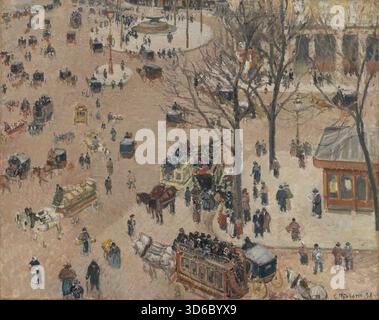 "La Place du Th??tre Fran?ais (1898). Camille Pissarro (Französisch, 1830-1903)" Stockfoto