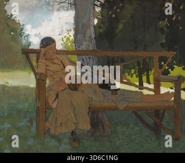 „Die Siesta. Winslow Homer (Amerikanisch, 1836-1910)“ Stockfoto