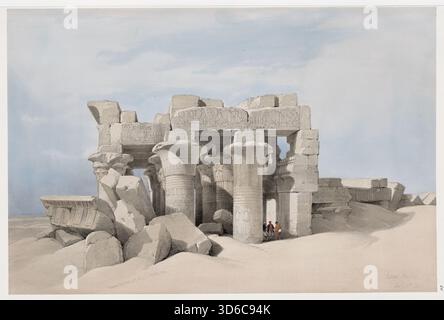 Kom Ombo. November 1838 (1846-1849). David Roberts (Schottland, 1796-1864). KOM Ombo ist eine landwirtschaftliche Stadt in Ägypten, die für den Tempel von KOM Ombo berühmt ist. Es war ursprünglich eine ägyptische Stadt namens Nubt, was „Stadt des Goldes“ bedeutet. Stockfoto