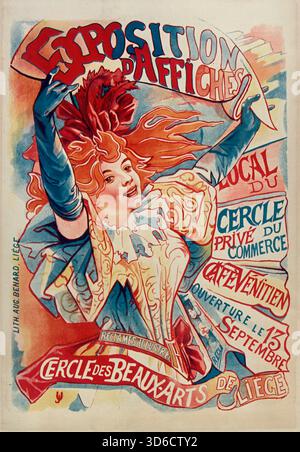 Exposition d?affiches? Cercle des Beaux-Arts de Li?ge / Posterausstellung? Li?ge Fine Arts Circle (1895). Anonym Stockfoto