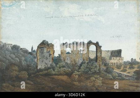 Das Claudische Aquädukt und Kolosseum (1778). Thomas Jones (Englisch, 1742-1803)“ Stockfoto