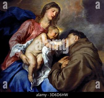 Madonna mit Kind und Heiligen Antonius von Padua 1630 - 1632 Anthony (Anton - Antoon) van Dyck 1599 - 1641 Antwerpen Belgien Flandern Belgien Stockfoto