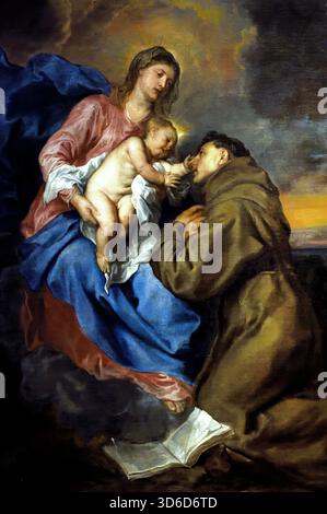 Madonna mit Kind und Heiligen Antonius von Padua 1630 - 1632 Anthony (Anton - Antoon) van Dyck 1599 - 1641 Antwerpen Belgien Flandern Belgien Stockfoto