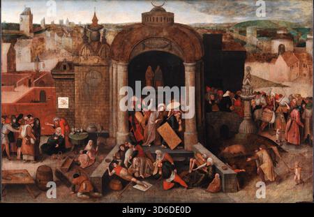 "Christus treibt die Händler aus dem Tempel (1570? Nr. 1670). Hieronymus Bosch (Niederländisch, 1450 - 1516)" Stockfoto