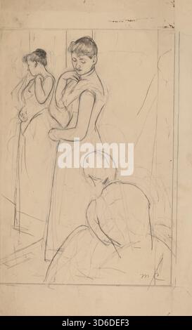 „Das Anschlussstück (rückseitig) (1890-1891). Mary Cassatt (Amerikanisch, 1844-1926)“ Stockfoto