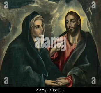 Christus nimmt sich von seiner Mutter verabschiedet. El Greco (Domenikos Theotokopoulos) (Griechisch, 1540-1614)" Stockfoto