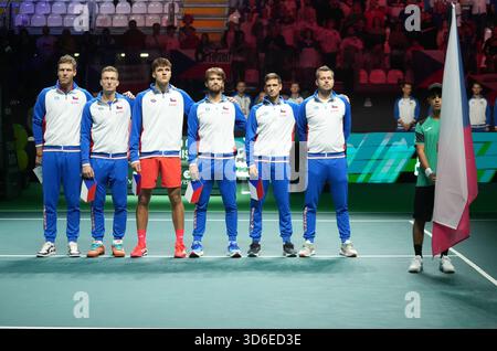Bologna, Bretagne, Italien. November 2025. Team Republique Tcheque während des Davis Cup 2025, Finale 8, Tennisveranstaltung am 19. November 2025 in Bologna, Italien - Foto Laurent Lairys (Foto: © Laurent Lairys/ZUMA Press Wire) NUR REDAKTIONELLE VERWENDUNG! Nicht für kommerzielle ZWECKE! Stockfoto