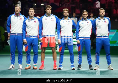 Bologna, Bretagne, Italien. November 2025. Team Republique Tcheque während des Davis Cup 2025, Finale 8, Tennisveranstaltung am 19. November 2025 in Bologna, Italien - Foto Laurent Lairys (Foto: © Laurent Lairys/ZUMA Press Wire) NUR REDAKTIONELLE VERWENDUNG! Nicht für kommerzielle ZWECKE! Stockfoto