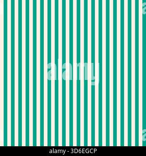Vertikales Streifenmuster in Grün und weiß. Nahtloses Hintergrunddesign für Tapeten, Textilien und Digitaldrucke. Vektor Stock Vektor