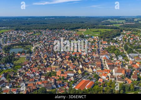 Blick auf die herbstliche Nürnberger Region rund um die Marktstadt Schnaittach Stockfoto
