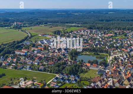 Blick auf die herbstliche Nürnberger Region rund um die Marktstadt Schnaittach Stockfoto