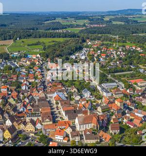Blick auf die herbstliche Nürnberger Region rund um die Marktstadt Schnaittach Stockfoto