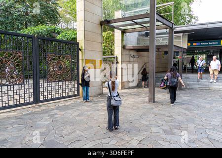 Der Eingang zum Botanischen Garten von Singapur in Singapur, Südostasien Stockfoto