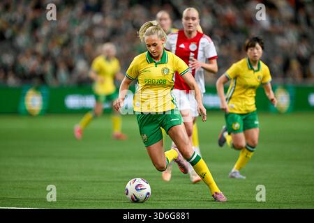 Stockholm, Schweden. November 2025. STOCKHOLM, SCHWEDEN 20251120Hammarbys Ellen Wangerheim im Qualifikationsspiel 2 von 2 zwischen Hammarby IF und AFC Ajax in der 3Arena. Foto: Pontus Lundahl/TT/Code 10050 dieser Text ist automatisch übersetzt Credit: TT News Agency/Alamy Live News Stockfoto