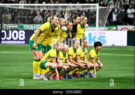 Stockholm, Schweden. November 2025. STOCKHOLM, SCHWEDEN 20251120Hammarby startet elf im Qualifikationsspiel 2 von 2 zwischen Hammarby IF und AFC Ajax in der 3Arena. Foto: Pontus Lundahl/TT/Code 10050 dieser Text ist automatisch übersetzt Credit: TT News Agency/Alamy Live News Stockfoto