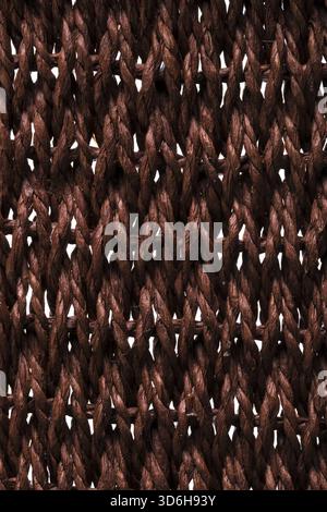 Braune Korbstruktur. Traditionelle Handwerkskunst. Korbgeflecht wiederholende Textur. Bambusmuster. Holznaturhintergrund. Organisches Material Design. Stockfoto