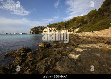 Cala Macarella auf Menorca, Balearen, Spanien Stockfoto