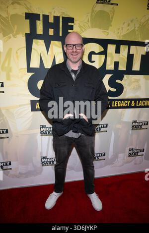 Los Angeles, USA. November 2025. Filmemacher Clay Delauney nimmt am 20. November 2025 an der Premiere des Dokumentarfilms THE MIGHTY OAKS im Theater WESTWOOD, Los Angeles, KALIFORNIEN Teil Stockfoto