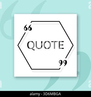 Leeres Vorlagensymbol für Sprechblase in flacher Form. Blase mit Illustration des Anführungsvektors auf isoliertem Hintergrund. Dialog Frame Sign Business Concept. Stock Vektor