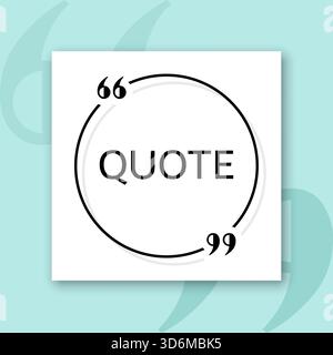 Leeres Vorlagensymbol für Sprechblase in flacher Form. Blase mit Illustration des Anführungsvektors auf isoliertem Hintergrund. Dialog Frame Sign Business Concept. Stock Vektor