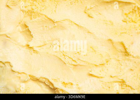Ananas tropische Fruchteis-Textur als Hintergrund. Sommer Frosen gesundes Dessert Eis Nahaufnahme, Körperpflege Produkt Design Hintergrund. Stockfoto