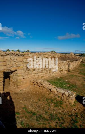 Das Lowry Pueblo (National Historic Landmark) ist eine 1.000 Jahre alte archäologische Stätte von Puebloan in Canyons of the Ancients National Mon Stockfoto