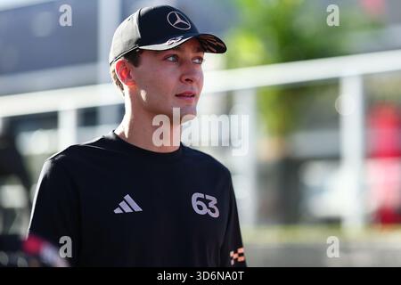 Las Vegas, Usa. November 2025. George Russell von Mercedes während des Formel 1 Heineken Las Vegas Grand Prix 2025 auf dem Las Vegas Strip Circuit, Nevada, USA am 20. November 2025 Credit: Shaun Brooks/Every Second Media Credit: Every Second Media/Alamy Live News Stockfoto