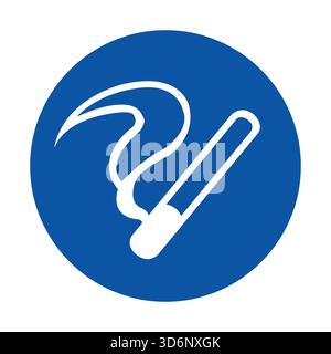 Symbol für Rauchverbot auf weißem Hintergrund isolieren, Vektorillustration. Stock Vektor