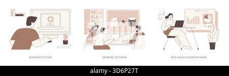 Software-Produkte isoliert Cartoon-Vektor-Illustrationen se Stock Vektor