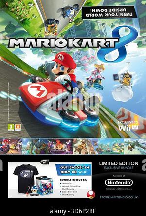 2014 Mario Kart 8-Videospiel für die Nintendo Wii U UK-Anzeige Stockfoto
