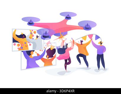 Ereignisfotografie Roboter abstrakte Konzept Vektor-Illustration. Stock Vektor