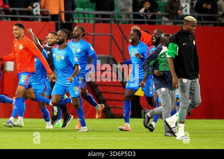 RABAT, MAROKKO - 16. NOVEMBER; Dr. Congo feierte während der Playoffs zur FIFA-Weltmeisterschaft 2026 zwischen Nigeria und Dr. Congo im Prince Moulay El Hassan S Stockfoto