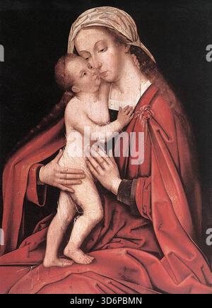 HOLBEIN, Hans der ältere (* 1460/65, Augsburg, d. 1524, Isenheim) Jungfrau und Kind um 1500 Tafelbasilika St. Jakob, Straubing --- Schlüsselwörter: ----------------- Autor: HOLBEIN, Hans der ältere Titel: Jungfrau und Kind Zeitlinie: 1451-1500 Schule: Deutsch Form: Malerei Art: Religiös Stockfoto
