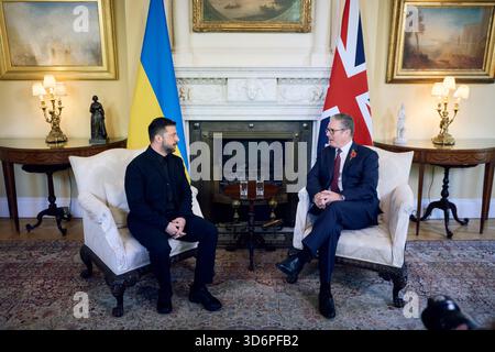 Sir Keir Starmer, Premierminister des Vereinigten Königreichs, Wolodymyr Zelenskyj Präsident der Ukraine Besuch des Präsidenten der Ukraine im Vereinigten Königreich am Stockfoto