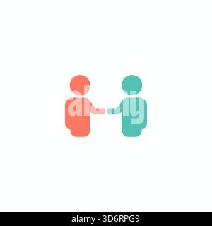 Orangefarbenes People-Konversationssymbol-Vektor-Illustration für Kommunikation Dialog Diskussion soziale Interaktion Beziehung und Teamarbeit Stock Vektor