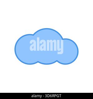 Blaue Vektorgrafik der Cloud-Speichertechnologie für Datenverarbeitung Internet Online-Netzwerk digitale und Cloud-Service-Konzepte Stock Vektor