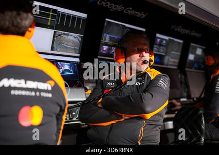 Paradies, Etats Unis. November 2025. BROWN Zak (usa), CEO von McLaren Racing, Porträt während des Formel-1-Grand Prix von Las Vegas 2025, 22. Runde der FIA Formel-1-Weltmeisterschaft 2025 vom 21. Bis 23. November 2025 auf dem Las Vegas Strip Circuit in Paradise, Nevada, USA - Foto Eric Alonso/DPPI Credit: DPPI Media/Alamy Live News Stockfoto