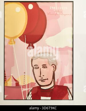 Ein Karikaturporträt von Bischof Arthur Foley Winnington-Ingram im Bischof von London Palace, Fulham, England. Stockfoto