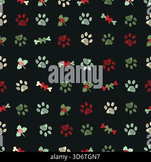 Knochen mit roten Bögen. Nahtloses Stoffmuster Stock Vektor