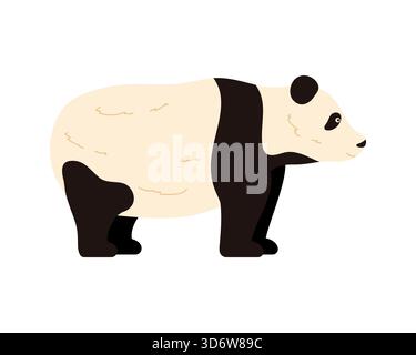 Karikaturstil isolierte Riesenpanda aus China auf weißem Hintergrund Vektor-Illustration Stock Vektor