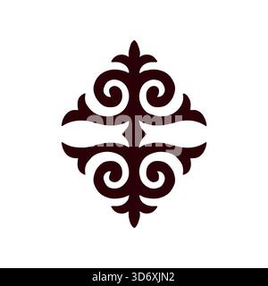 Kirgisisch Kasachisch Ethnische Ornamente Traditionelles Zentralasiatisches Vektormotiv Stock Vektor