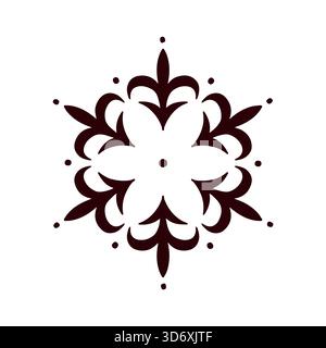 Kirgisisch Kasachisch Ethnische Ornament Zentralasiatische Traditionelle Vektor-Illustration Stock Vektor