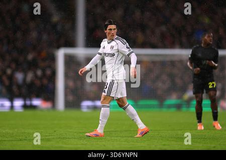 Craven Cottage, Fulham, London, Großbritannien. November 2025. Premier League Football, Fulham gegen Sunderland; Harry Wilson von Fulham Credit: Action Plus Sports/Alamy Live News Stockfoto