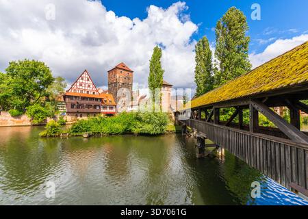 Historische Altstadt. Nürnberg, Franken, Deutschland Stockfoto