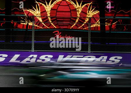 Paradies, Etats Unis. November 2025. Illustration Las Vegas Track, Piste, Flamingo während des Formel 1 Las Vegas Grand Prix 2025, 22. Runde der FIA Formel 1 Weltmeisterschaft 2025 vom 21. Bis 23. November 2025 auf dem Las Vegas Strip Circuit in Paradise, Nevada, USA - Foto DPPI Credit: DPPI Media/Alamy Live News Stockfoto
