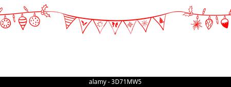 Ein festliches Weihnachts- und Neujahrsfest und Hintergrund. Perfekt für Grußkarten, Einladungen, Geschenkpapier, Banner und Social-Media-Beiträge Stockfoto