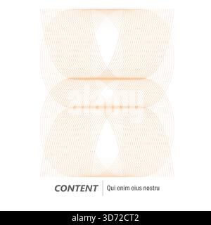 Symmetrische Wellen: Abstrakte Vorlage für digitale Inhalte. Vektordesign Stock Vektor